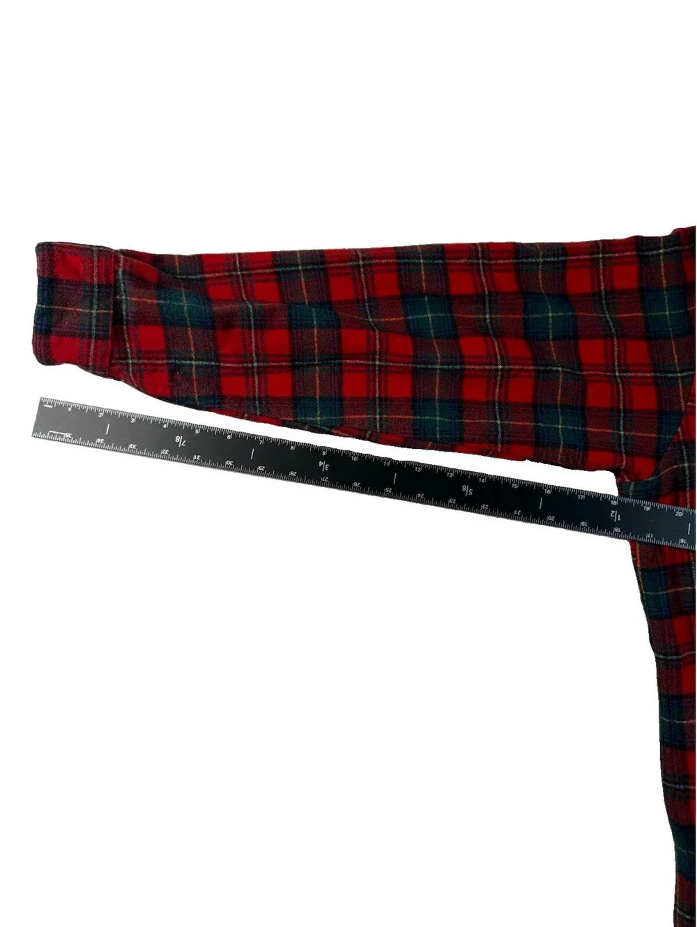Men Pendleton 70's Check Flannel Plaid Shirt Red× Navy Wool Size M Pre Owned